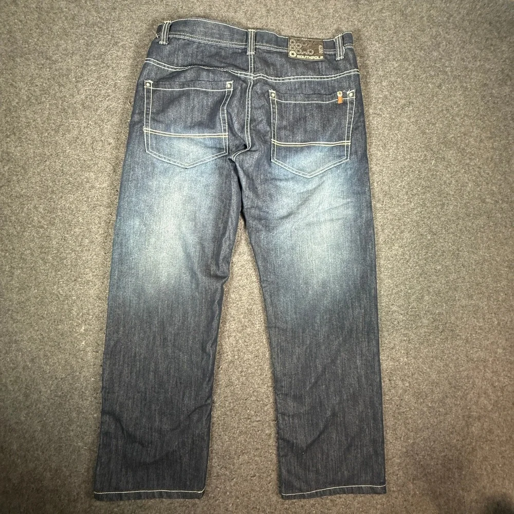 Y2K Southpole Jeans Men's 38x31 Altered Dark Wash Baggy Hip Hop Streetwear Denim
